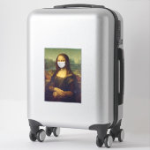 GROTE MONALISA MET MASKDECAL STICKER (Koffer)