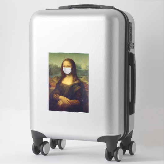 GROTE MONALISA MET MASKDECAL STICKER (Koffer)