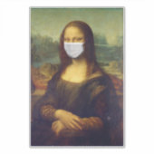 GROTE MONALISA MET MASKDECAL STICKER (Voorkant)
