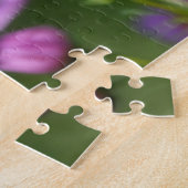 Grote Monarchvlinder op Paarse Bloemen Puzzel (Zijkant)
