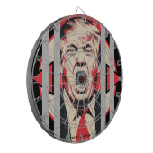 Grote mond achter tralies dartbord (Voorkant Links)