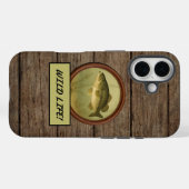 Grote mond Bass Dark Wood iPhone hoesjes (Achterkant (horizontaal))