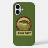 Grote mond Bass Donker Olijfgroen iPhone Case (Achterkant)