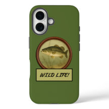 Grote mond Bass Donker Olijfgroen iPhone Case