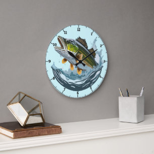 Grote Mond Bass Stricking Water Surface Clock Grote Klok