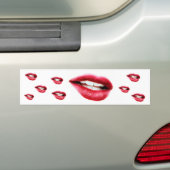 Grote mond bumpersticker (Op auto)