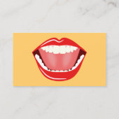 Grote Mond Goud Professionele Tand Kinder Tandarts Visitekaartje (Achterkant)