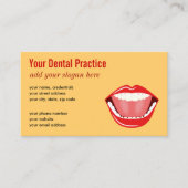 Grote Mond Goud Professionele Tand Kinder Tandarts Visitekaartje (Voorkant)