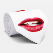 grote mond stropdas (Opgerold)