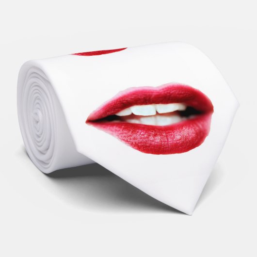 grote mond stropdas (Opgerold)