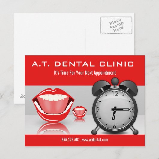 Grote Mond Tandheelkundige Afspraak Herinnering Br Briefkaart (Voorkant / Achterkant)