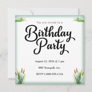 Grote Mond Zwarte Bass Sport Uitnodiging Gevist