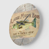 Grote mondbas Lakeside Vist Cabine Wood Grote Klok (Hoek)