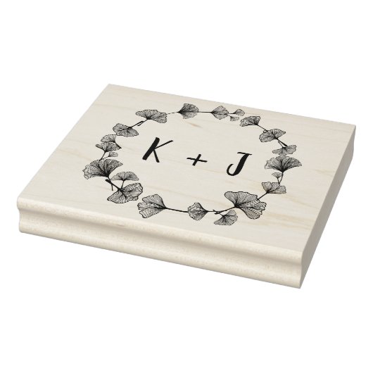 Grote Monogram bruiloft Rubberstempel (Stempel)