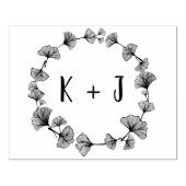 Grote Monogram bruiloft Rubberstempel (Afrduk)