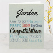 Grote Monogram Felicitatiekaart Kaart (Gele Bloem)