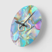 Grote monogram of naam op opaal ronde klok (Hoek)