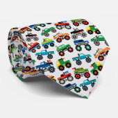 Grote Monster Speelgoed Truck Stropdas (Opgerold)