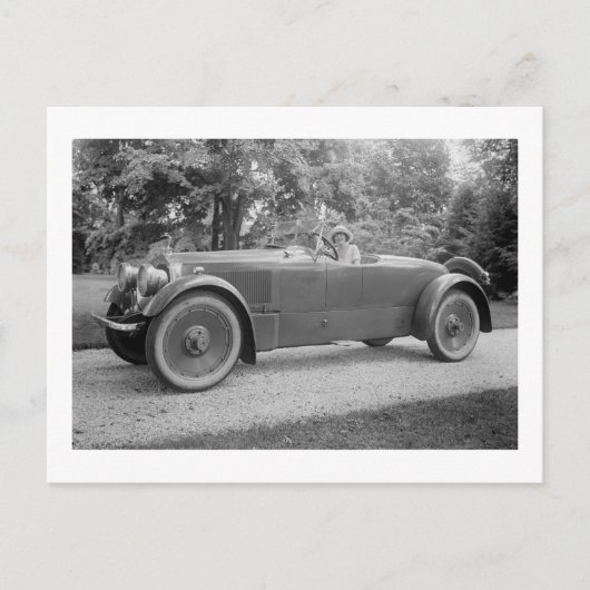 Grote mooie auto, begin jaren 1900 briefkaart (Voorkant)