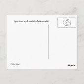 Grote, mooie, blauwe vlinder briefkaart (Achterkant)