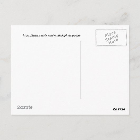 Grote, mooie, blauwe vlinder briefkaart (Achterkant)