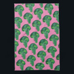 Grote, mooie broccoli eten je veggies roze theedoek<br><div class="desc">Decoreer je keuken met deze leuke broccoli-keukenhanddoek. Het maakt een geweldig huishouden of bruiloft cadeau! U kunt het aanpassen en tekst ook toevoegen. Bekijk mijn winkel voor veel meer kleuren en patronen!</div>