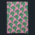 Grote, mooie broccoli eten je veggies roze theedoek<br><div class="desc">Decoreer je keuken met deze leuke broccoli-keukenhanddoek. Het maakt een geweldig huishouden of bruiloft cadeau! U kunt het aanpassen en tekst ook toevoegen. Bekijk mijn winkel voor veel meer kleuren en patronen!</div>