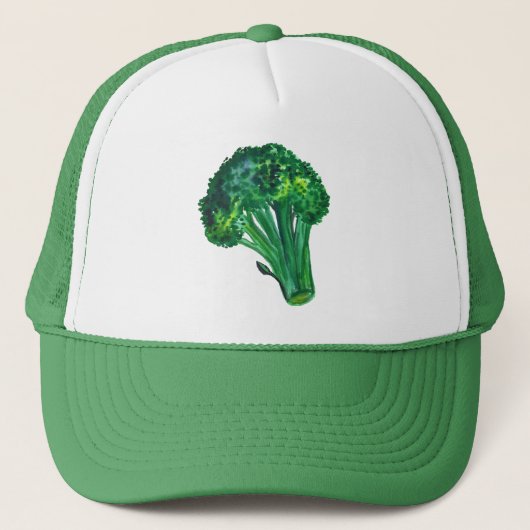 Grote mooie broccoli trucker pet (Voorkant)