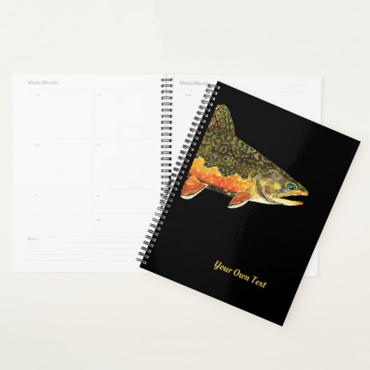 Grote, mooie Brook-forel. Pas het aan! Planner (Display)