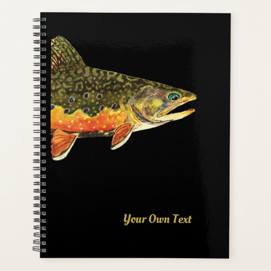 Grote, mooie Brook-forel. Pas het aan! Planner (Voorkant)