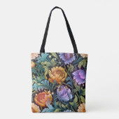 Grote mooie chrysanten tote bag (Achterkant)