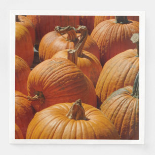 Grote Mooie Herfstpompoenen op een Servet