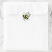 Grote Mooie HommEL, Digitale Tekening Ronde Sticker (Tas)