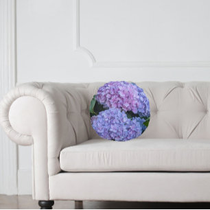 Grote Mooie Hortensia Bloemen Bloemig Rond Kussen