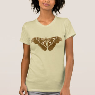 Grote mooie Moth Brown en Beige T-shirt
