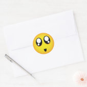 Grote mooie ogen emoji ronde sticker (Envelop)