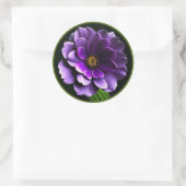 Grote Mooie Paarse Roos Artistic Design Ronde Sticker (Tas)