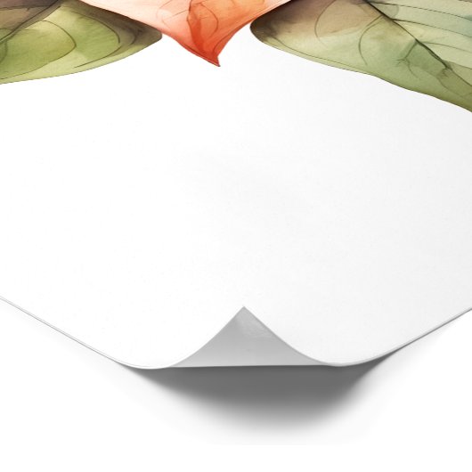 Grote mooie rode kerst bloem poster (Hoek)