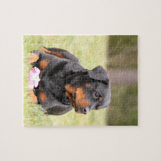 Grote mooie rottweiler legpuzzel (Horizontaal)