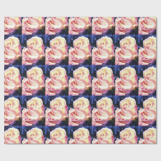 Grote mooie roze roze Waterverf Cadeaupapier (Vlak)