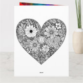 Grote Mooie Vintage Harten Valentijnsdag Kaart (Achterkant)