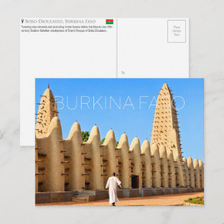 Grote Moskee, Bobo-Dioulasso, Burkina Faso Reis Briefkaart
