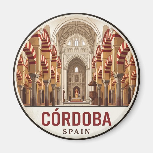 Grote Moskee van Cordoba Spanje Magneet (Voorkant)