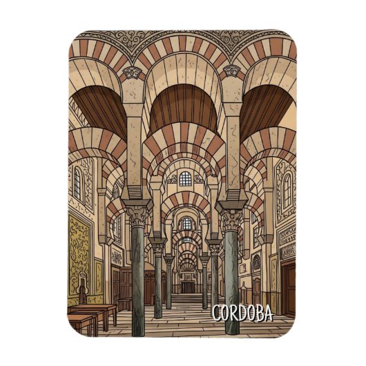 Grote Moskee van Cordoba Spanje Magneet (Verticaal)