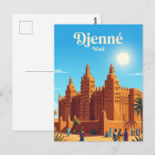 Grote Moskee van Djenné Mali Briefkaart (Voorkant / Achterkant)