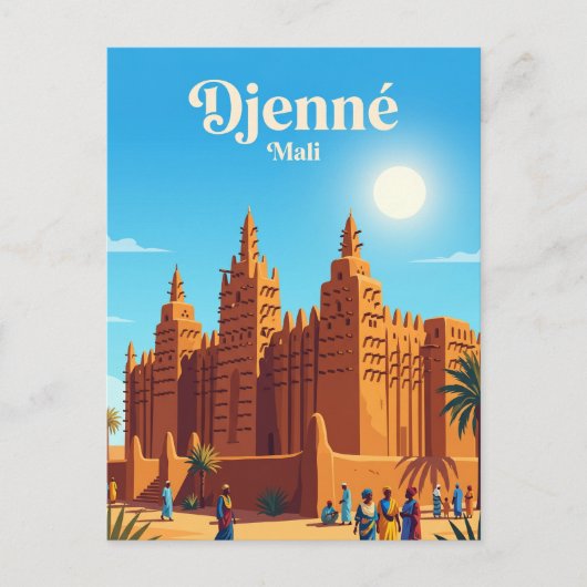 Grote Moskee van Djenné Mali Briefkaart (Voorkant)