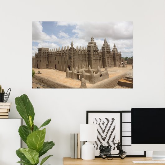 Grote moskee van Djenne Poster (Thuiskantoor)