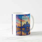 Grote Moskee van Dubai VAE Zonsondergang Koffiemok (Voorkant rechts)