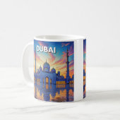 Grote Moskee van Dubai VAE Zonsondergang Koffiemok (Voorkant links)