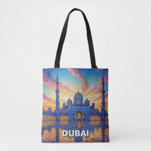 Grote Moskee van Dubai VAE Zonsondergang Tote Bag